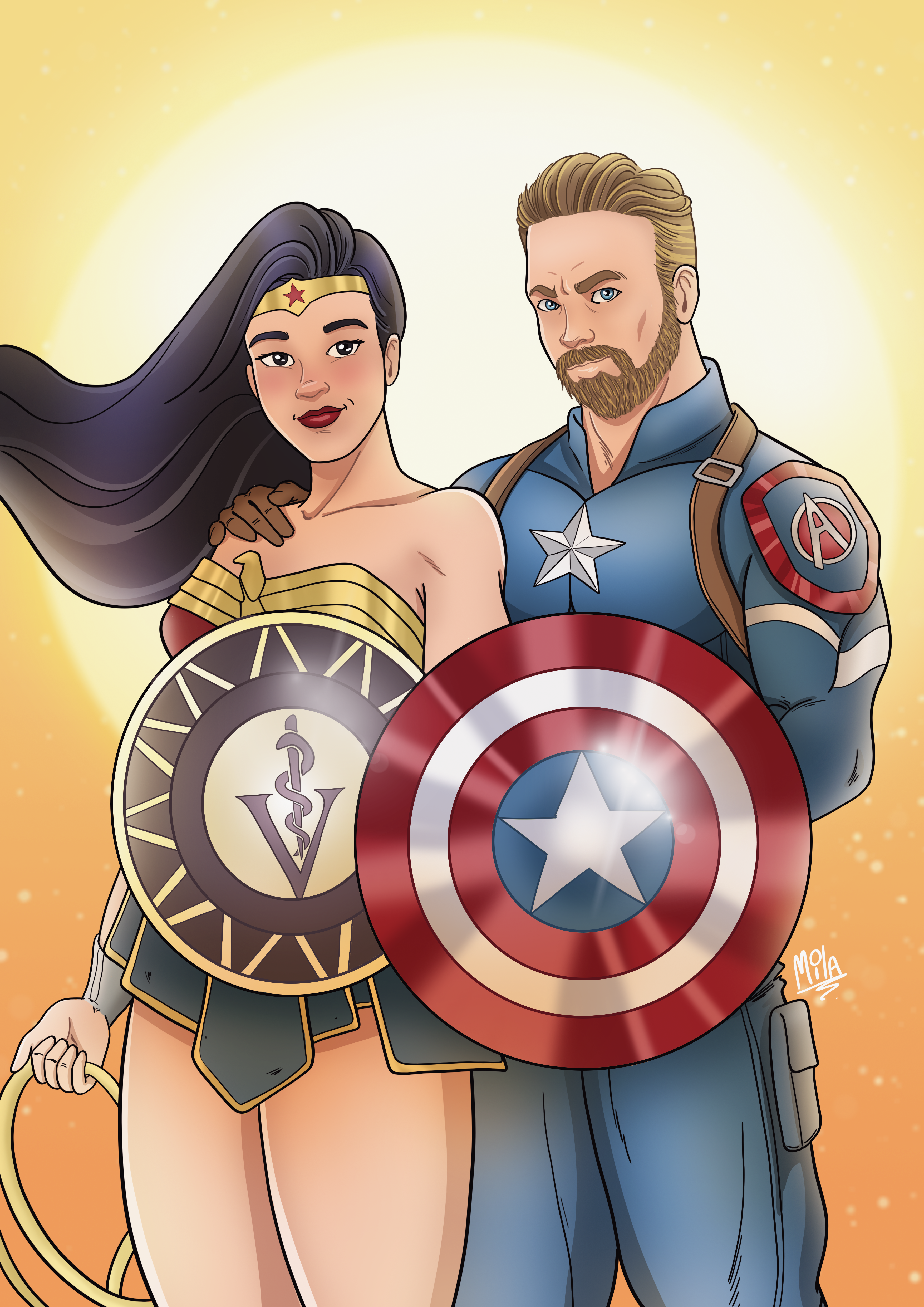 Captain and Wonder Woman